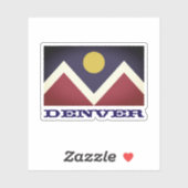 Sticker Drapeau de Denver, Colorado (Feuille)