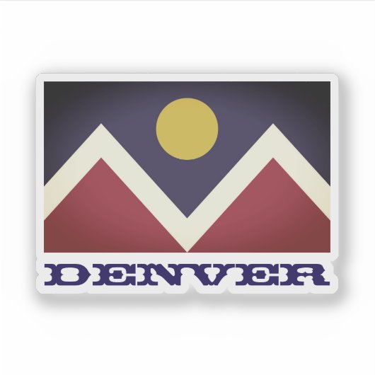 Sticker Drapeau de Denver, Colorado (Devant)