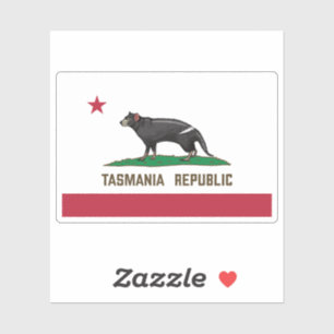 Sticker Drapeau de diable de Tasmanie