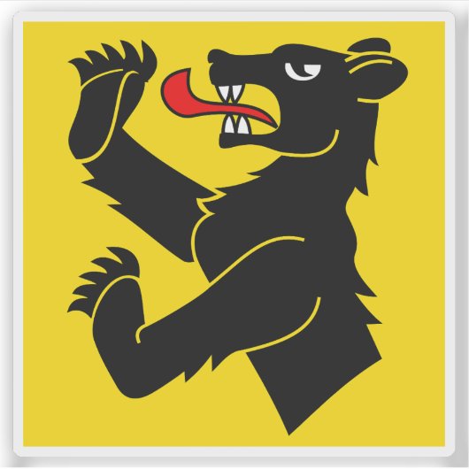 Sticker Drapeau de district Obersimmental, Suisse (Devant)