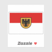 Sticker Drapeau de Dortmund, Allemagne (Feuille)