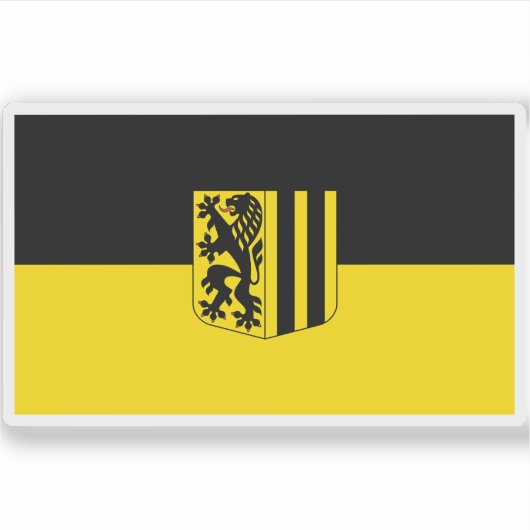Sticker Drapeau de Dresde, Allemagne (Devant)
