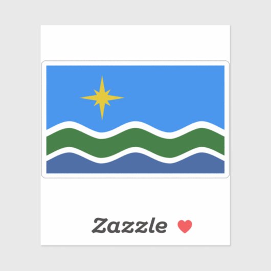 Sticker Drapeau de Duluth, Minnesota (Feuille)