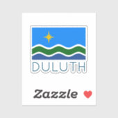 Sticker Drapeau de Duluth, MN (Feuille)