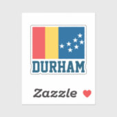 Sticker Drapeau de Durham, Caroline du Nord (Feuille)