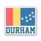 Sticker Drapeau de Durham, Caroline du Nord (Recto)