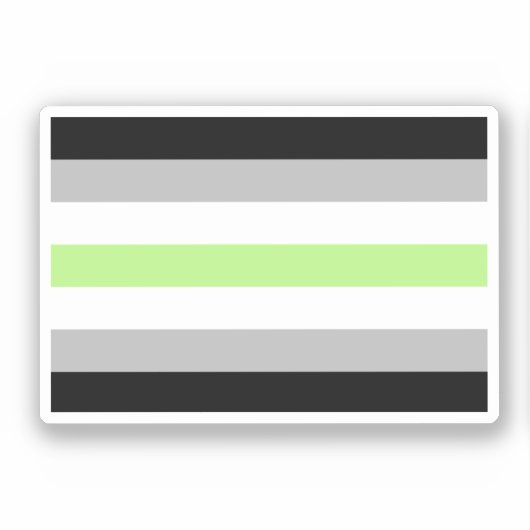 Sticker Drapeau de fierté agender (Recto)