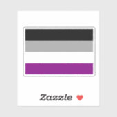 Sticker Drapeau de fierté asexué (Feuille)