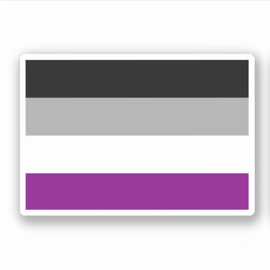 Sticker Drapeau de fierté asexué (Devant)