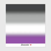 Sticker Drapeau de fierté asexuée à dégradé - Drapeau ACE (Feuille)