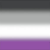 Sticker Drapeau de fierté asexuée à dégradé - Drapeau ACE (Devant)