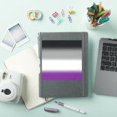 Sticker Drapeau de fierté asexuée à dégradé - Drapeau ACE (Couverture iPad)