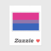 Sticker Drapeau de fierté bisexuel (Feuille)