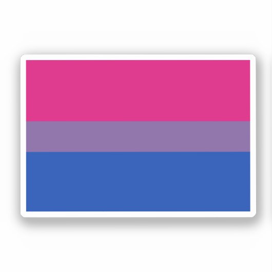 Sticker Drapeau de fierté bisexuel (Recto)