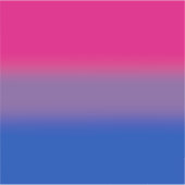 Sticker Drapeau de fierté bisexuel à dégradé – Drapeau Bi (Devant)