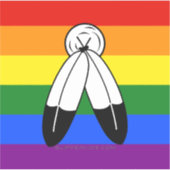 Sticker Drapeau de fierté bispirituel de SlipperyJoe's sym (Devant)