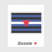 Sticker Drapeau de fierté cuir queer (Feuille)