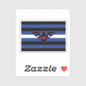 Sticker Drapeau de fierté d'aigle en cuir (Feuille)