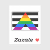 Sticker Drapeau de fierté d'allié (Feuille)