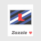 Sticker Drapeau de fierté de bottes (Feuille)