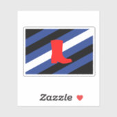 Sticker Drapeau de fierté de bottes (Feuille)
