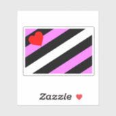 Sticker Drapeau de fierté de fille de cuir (Feuille)