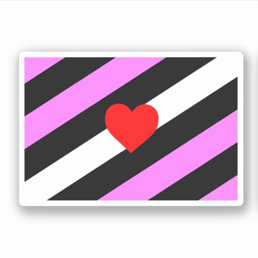 Sticker Drapeau de fierté de fille de cuir (Devant)