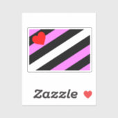 Sticker Drapeau de fierté de fille de cuir (Feuille)