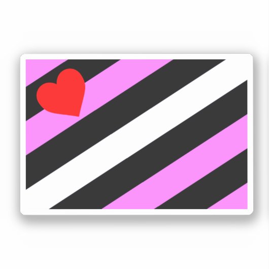 Sticker Drapeau de fierté de fille de cuir (Recto)