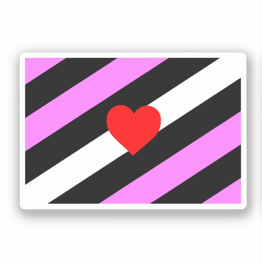 Sticker Drapeau de fierté de fille de cuir (Recto)