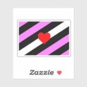 Sticker Drapeau de fierté de la fille de cuir (Feuille)
