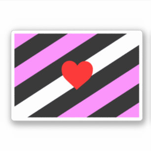 Sticker Drapeau de fierté de la fille de cuir