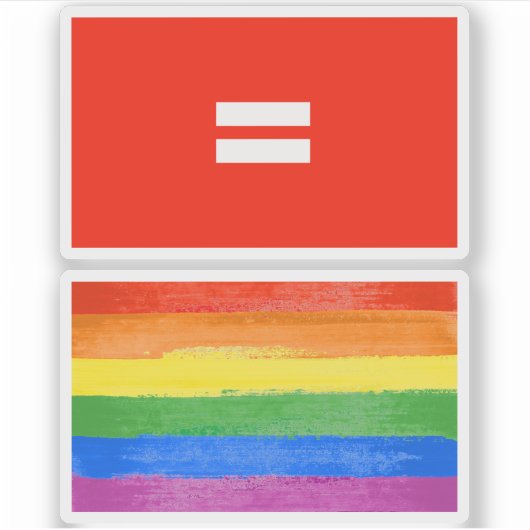 Sticker Drapeau de fierté de l'égalité (Devant)