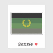 Sticker Drapeau de fierté de l'uniforme militaire (Feuille)