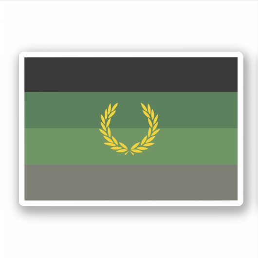 Sticker Drapeau de fierté de l'uniforme militaire (Devant)