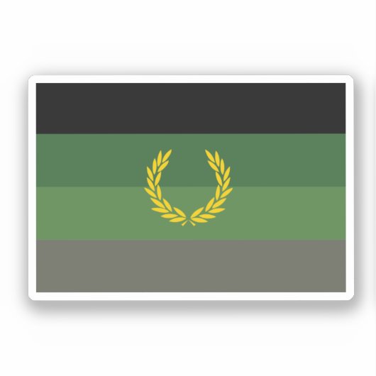 Sticker Drapeau de fierté de l'uniforme militaire (Recto)