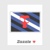 Sticker Drapeau de fierté de masque (Feuille)