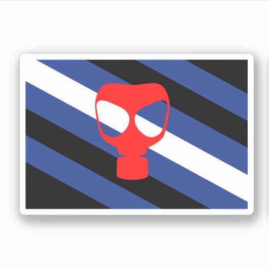 Sticker Drapeau de fierté de masque (Devant)