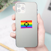 Sticker Drapeau de fierté de niche arc-en-ciel (Téléphone)