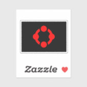Sticker Drapeau de fierté de niche (Noir) (Feuille)