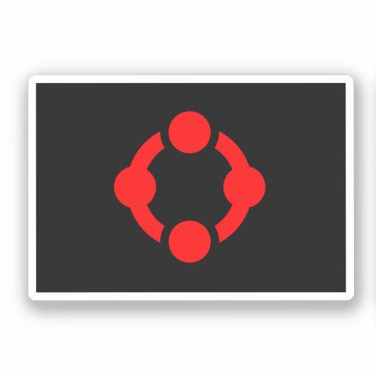 Sticker Drapeau de fierté de niche (Noir) (Recto)
