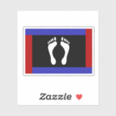 Sticker Drapeau de fierté de pied (empreinte de pied) (Feuille)