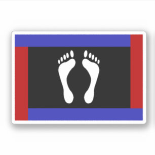 Sticker Drapeau de fierté de pied (empreinte de pied)