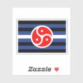 Sticker Drapeau de fierté de pratique du cuir (Feuille)