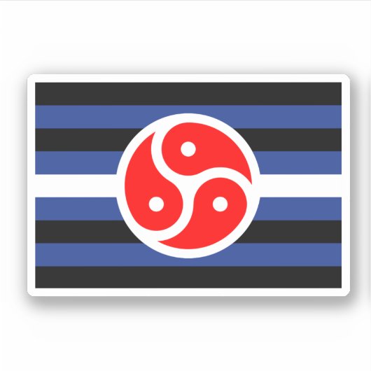 Sticker Drapeau de fierté de pratique du cuir (Devant)