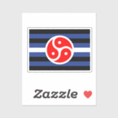 Sticker Drapeau de fierté de pratique en cuir (Feuille)