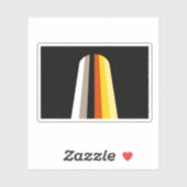 Sticker Drapeau de fierté des cheveux longs (Feuille)