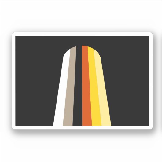 Sticker Drapeau de fierté des cheveux longs (Devant)