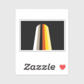 Sticker Drapeau de fierté des cheveux longs (Feuille)