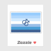 Sticker Drapeau de fierté gay MLM (Feuille)